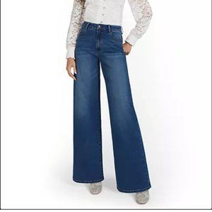 High waisted wide leg jeans